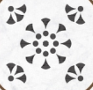 Ceiling: Decorative silver stainless steel shape